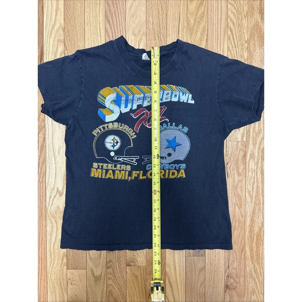 1979 Superbowl XIII Pittsburg STEELERS VS Dallas COWBOYS T-shirt Hanes Medium